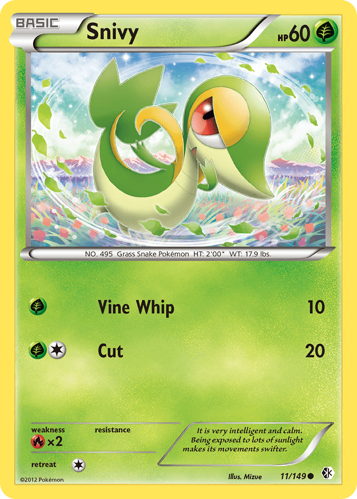 Snivy — Boundaries Crossed Pokémon TCG card by Mizue