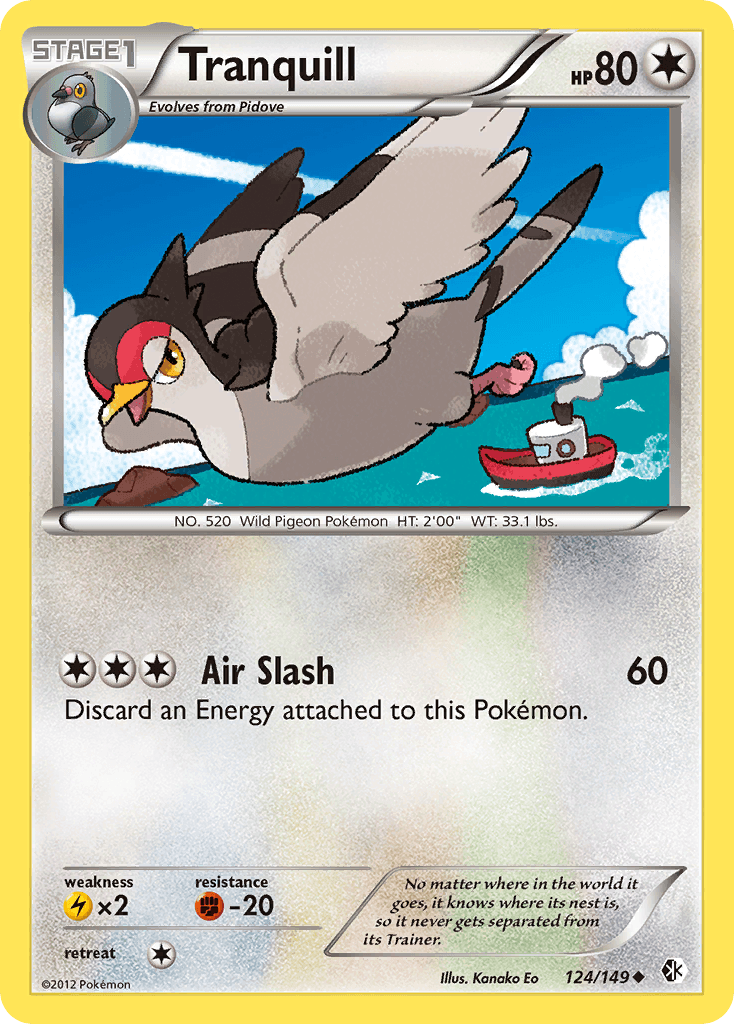 Tranquill — Boundaries Crossed Pokémon TCG card by Kanako Eo