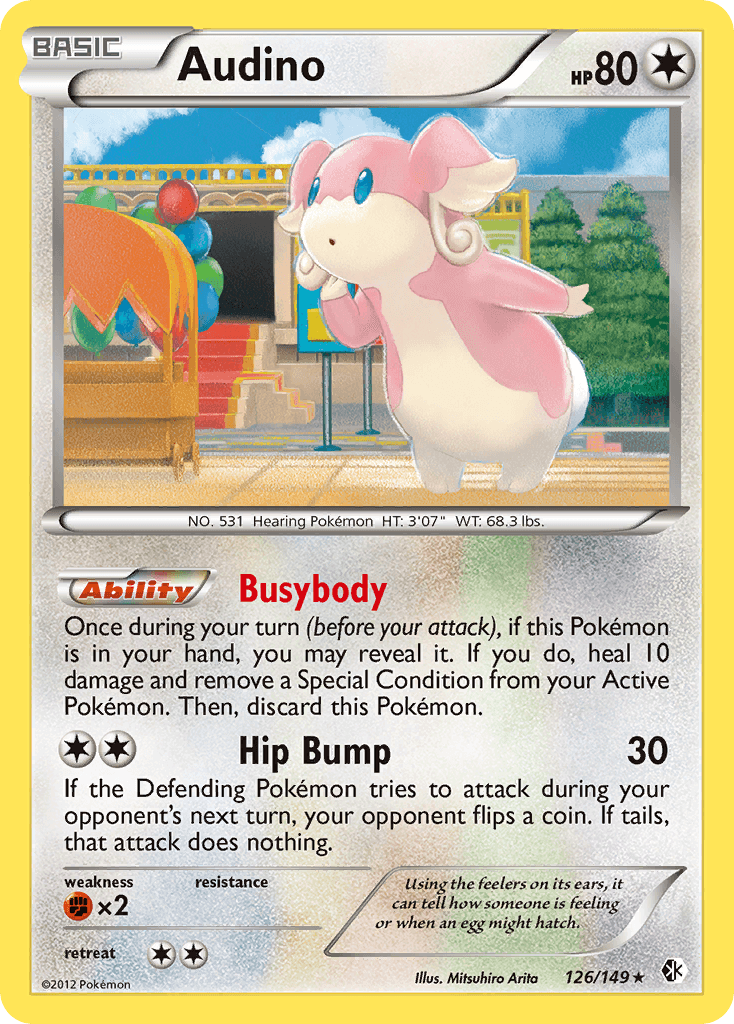 Audino — Boundaries Crossed Pokémon TCG card by Mitsuhiro Arita