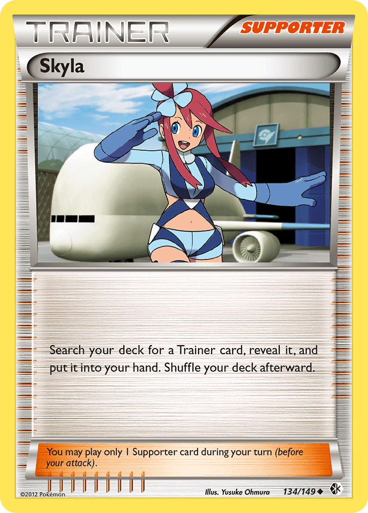 Skyla — Boundaries Crossed Pokémon TCG card by Yusuke Ohmura