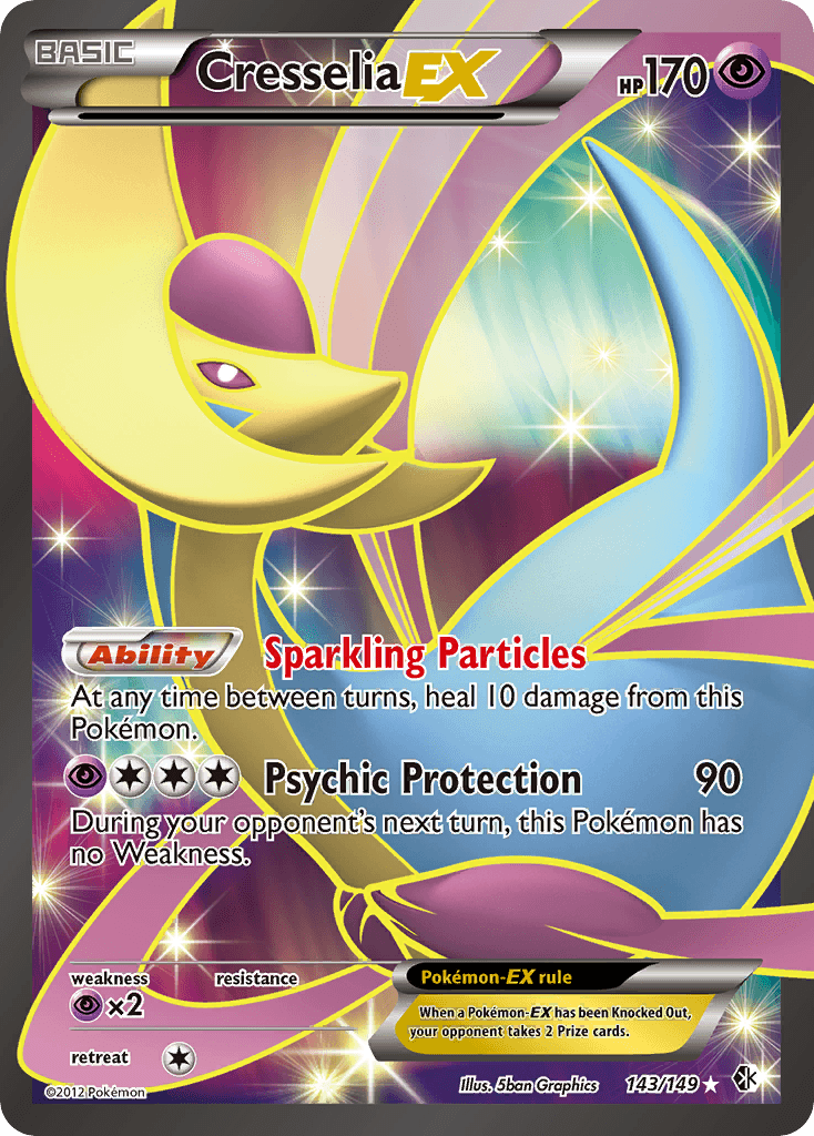 Cresselia-EX — Boundaries Crossed Pokémon TCG card by 5ban Graphics