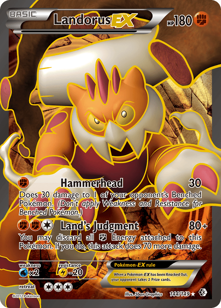 Landorus-EX — Boundaries Crossed Pokémon TCG card by 5ban Graphics