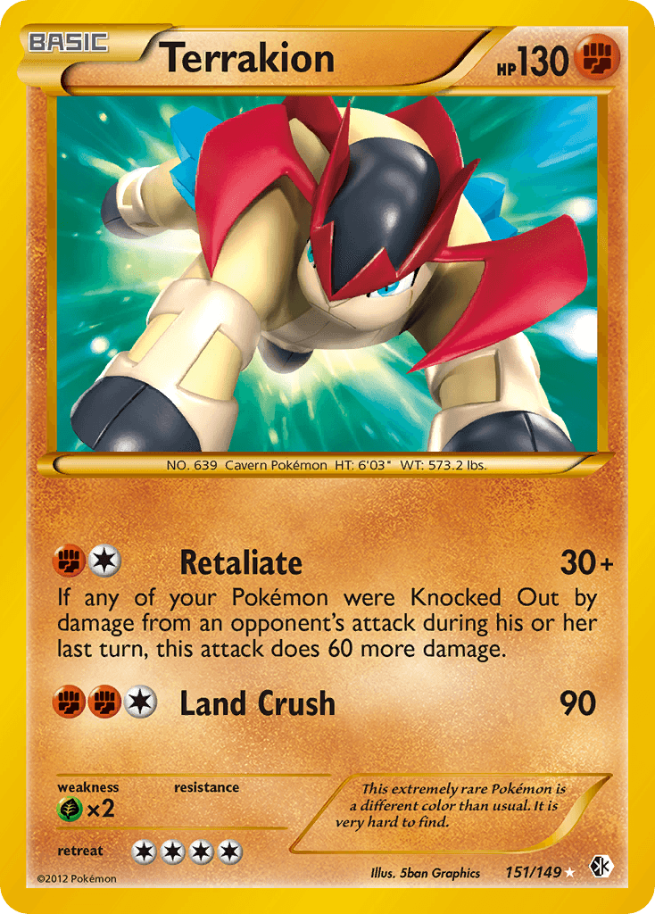 Terrakion — Boundaries Crossed Pokémon TCG card by 5ban Graphics
