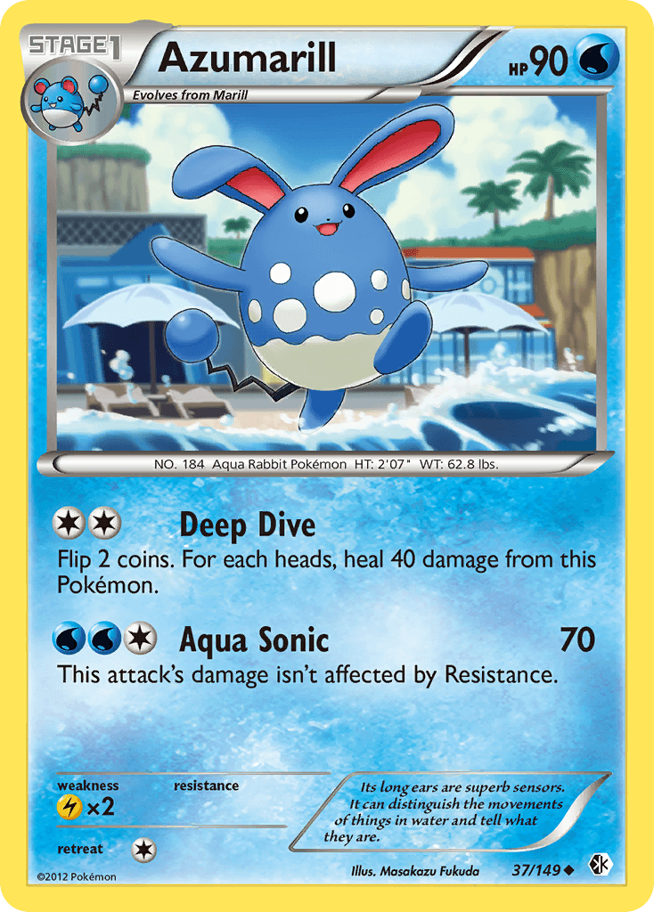 Azumarill — Boundaries Crossed Pokémon TCG card by Masakazu Fukuda