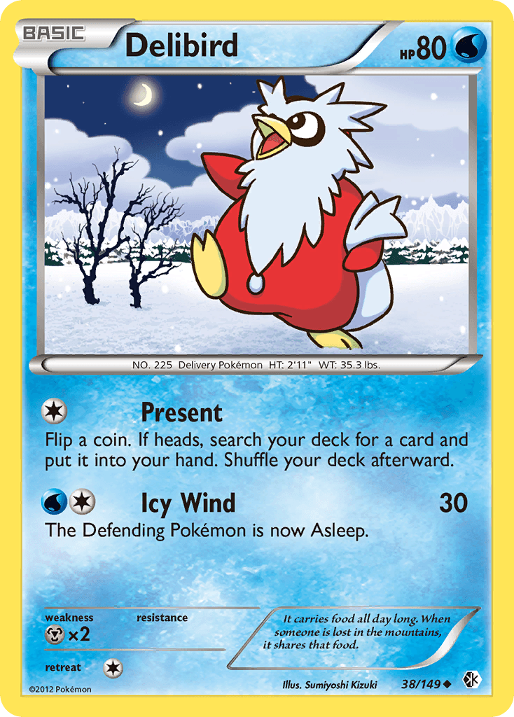 Delibird — Boundaries Crossed Pokémon TCG card by Sumiyoshi Kizuki