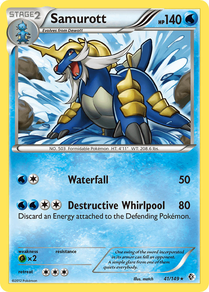 Samurott — Boundaries Crossed Pokémon TCG card by match