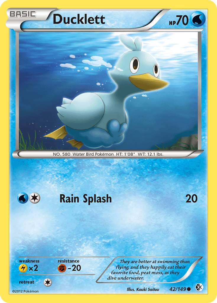 Ducklett — Boundaries Crossed Pokémon TCG card by Kouki Saitou