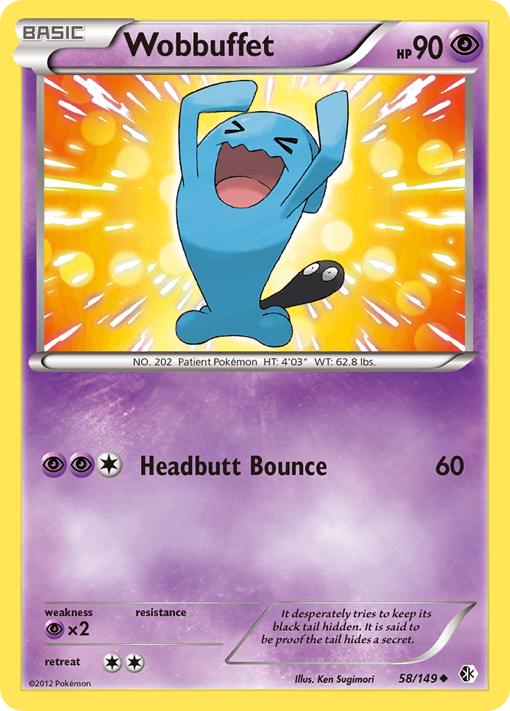 Wobbuffet — Boundaries Crossed Pokémon TCG card by Ken Sugimori