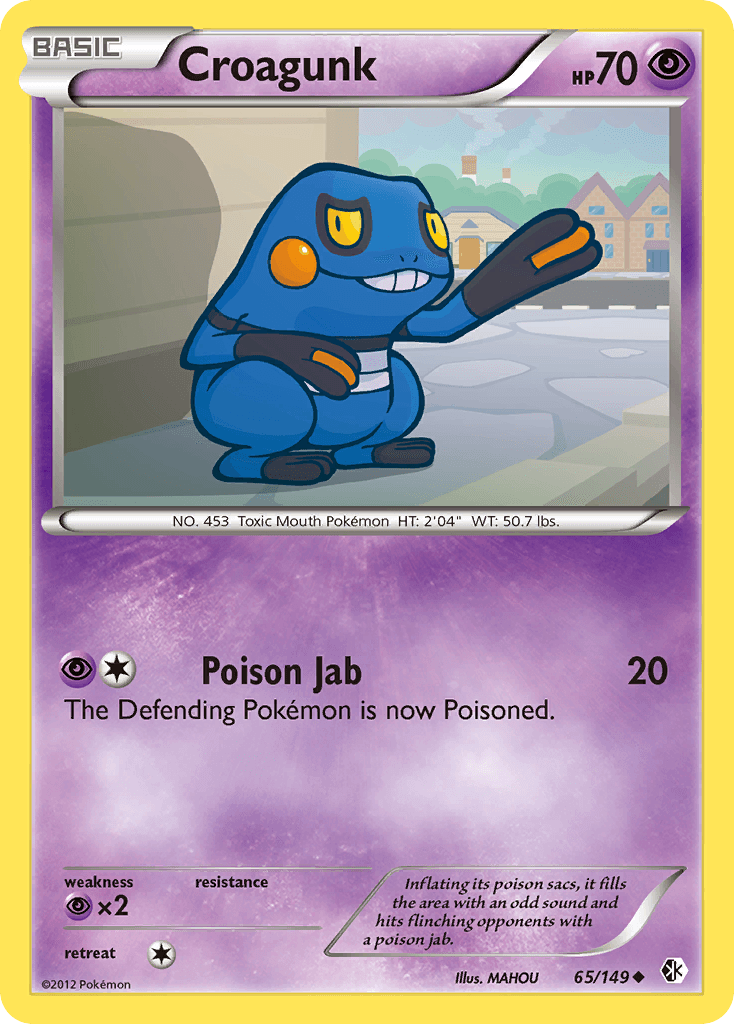 Croagunk (65) — Boundaries Crossed Pokémon TCG card by MAHOU
