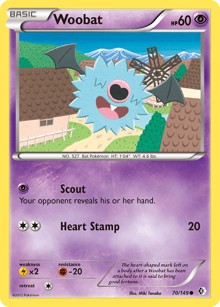 Woobat — Boundaries Crossed Pokémon TCG card by Miki Tanaka