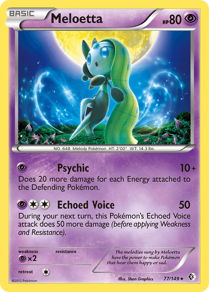 Meloetta — Boundaries Crossed Pokémon TCG card by 5ban Graphics