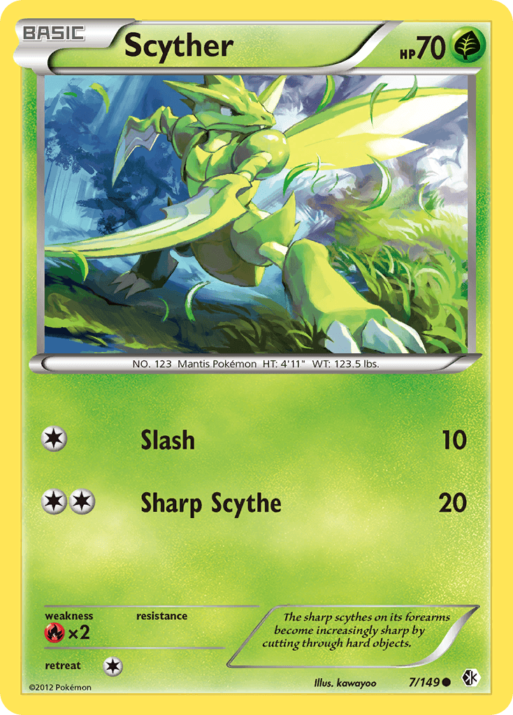 Scyther — Boundaries Crossed Pokémon TCG card by kawayoo