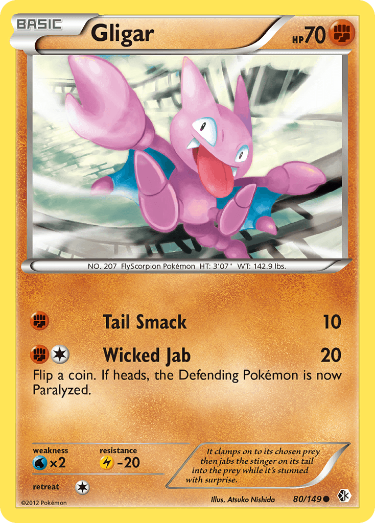 Gligar — Boundaries Crossed Pokémon TCG card by Atsuko Nishida