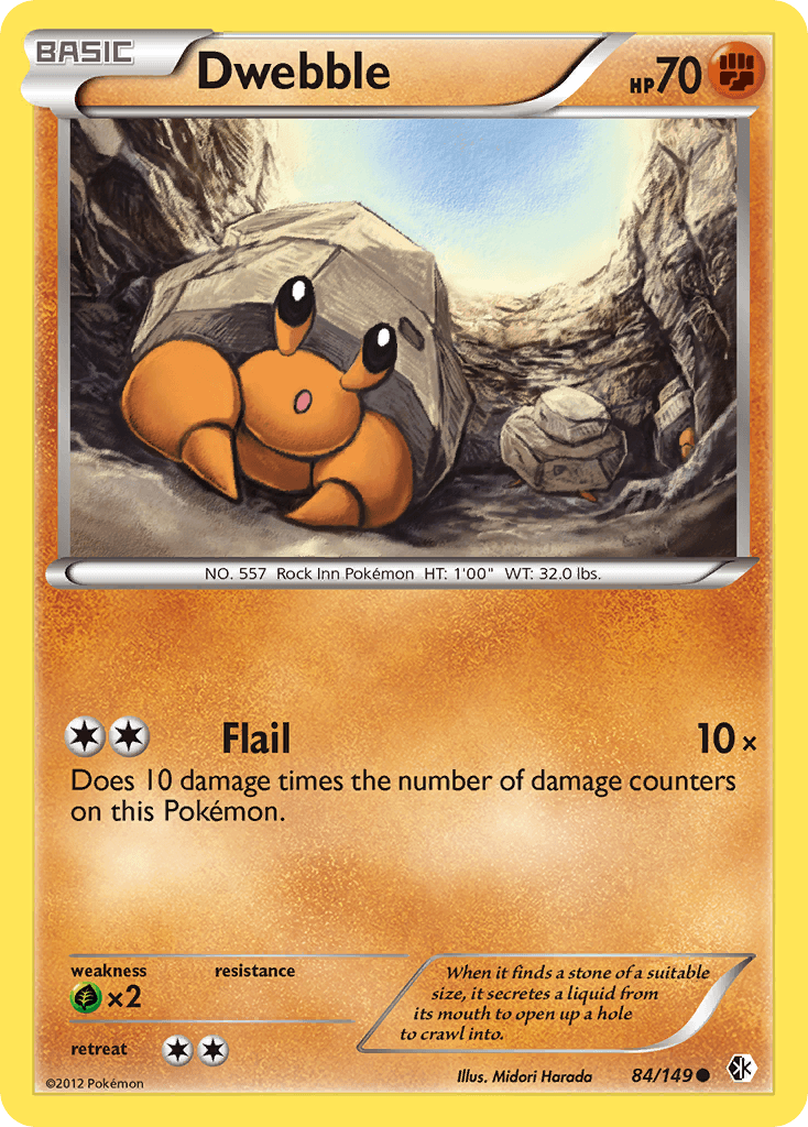 Dwebble — Boundaries Crossed Pokémon TCG card by Midori Harada