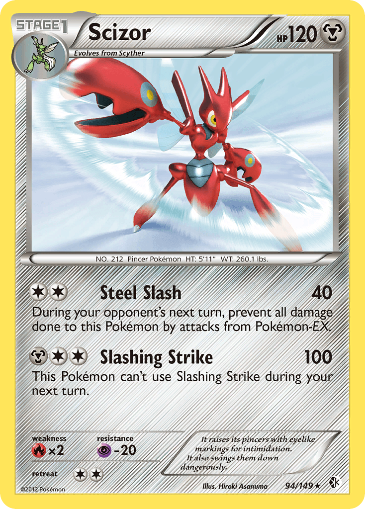 Scizor — Boundaries Crossed Pokémon TCG card by Hiroki Asanuma