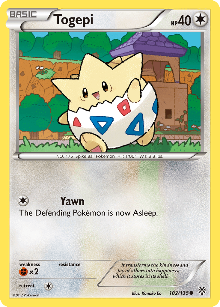Togepi — Plasma Storm Pokémon TCG card by Kanako Eo