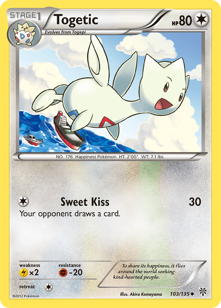 Togetic — Plasma Storm Pokémon TCG card by Akira Komayama