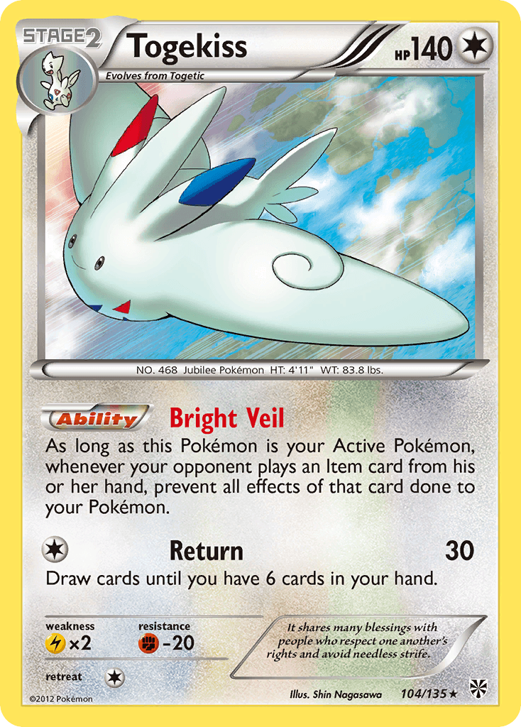 Togekiss — Plasma Storm Pokémon TCG card by Shin Nagasawa