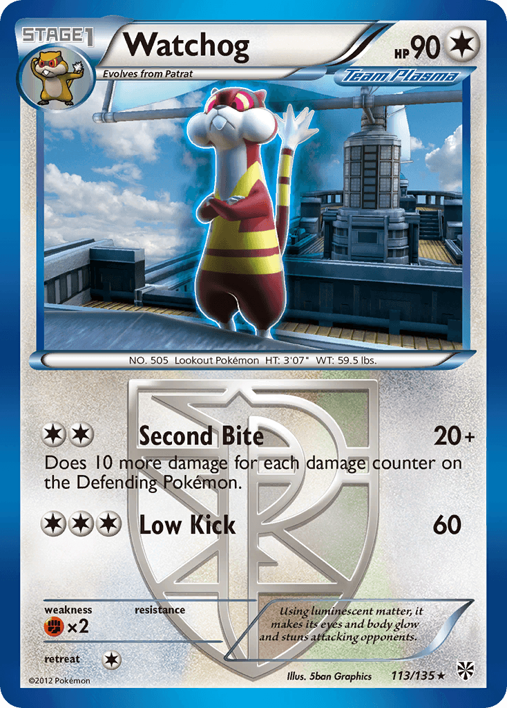 Watchog (Team Plasma) (113) — Plasma Storm Pokémon TCG card by Sbon Graphics
