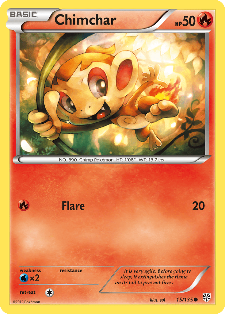 Chimchar — Plasma Storm Pokémon TCG card by sui