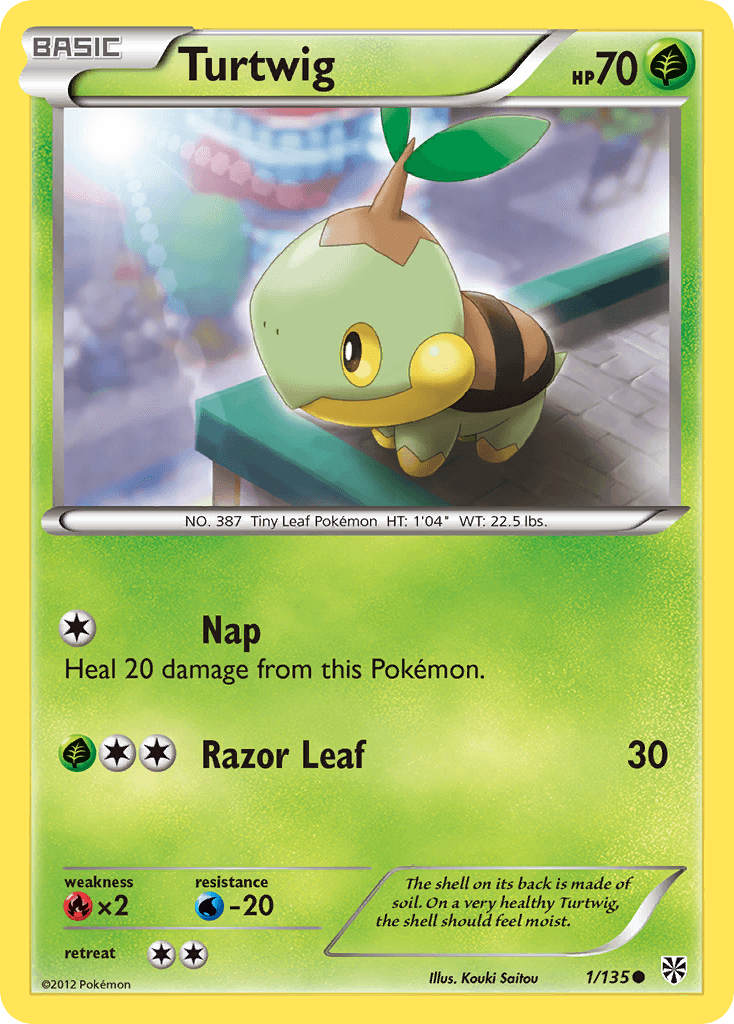 Turtwig — Plasma Storm Pokémon TCG card by Kouki Saitou