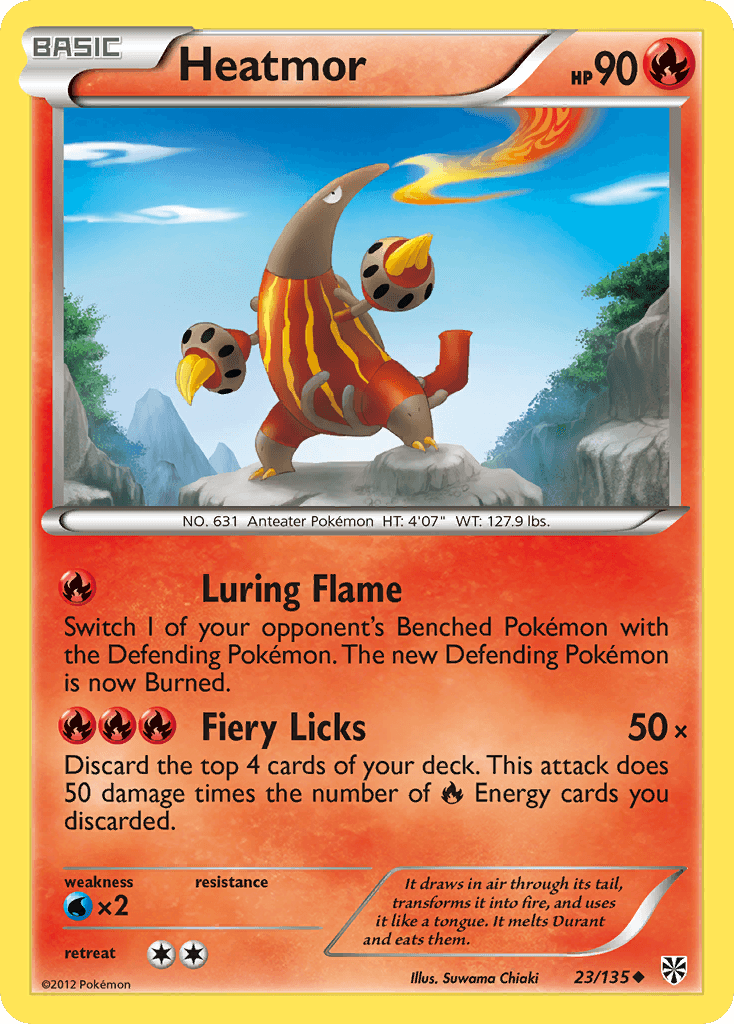 Heatmor — Plasma Storm Pokémon TCG card by Suwama Chiaki