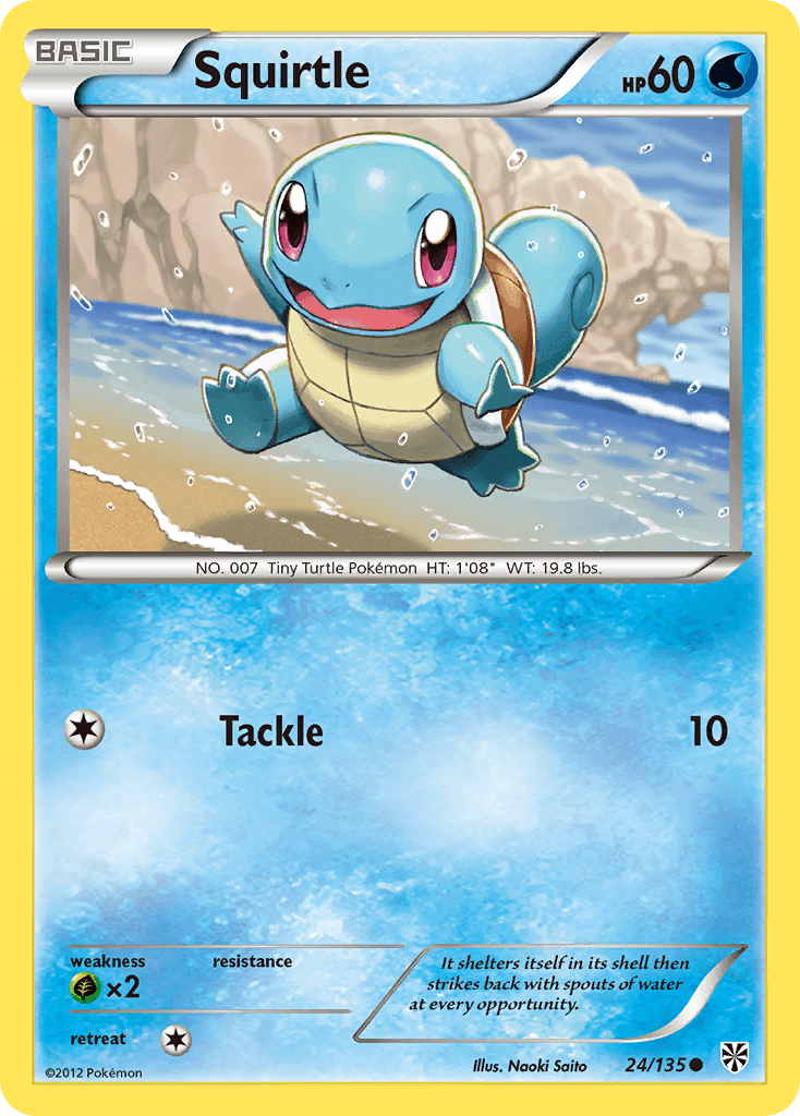 Squirtle — Plasma Storm Pokémon TCG card by Naoki Saito