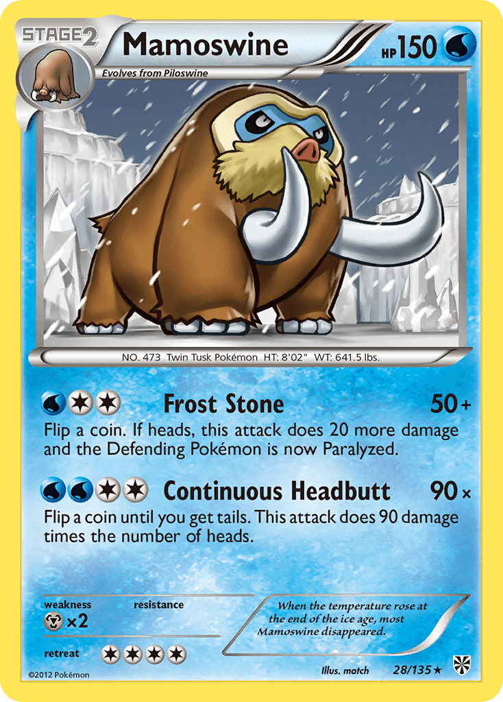 Mamoswine — Plasma Storm Pokémon TCG card by match