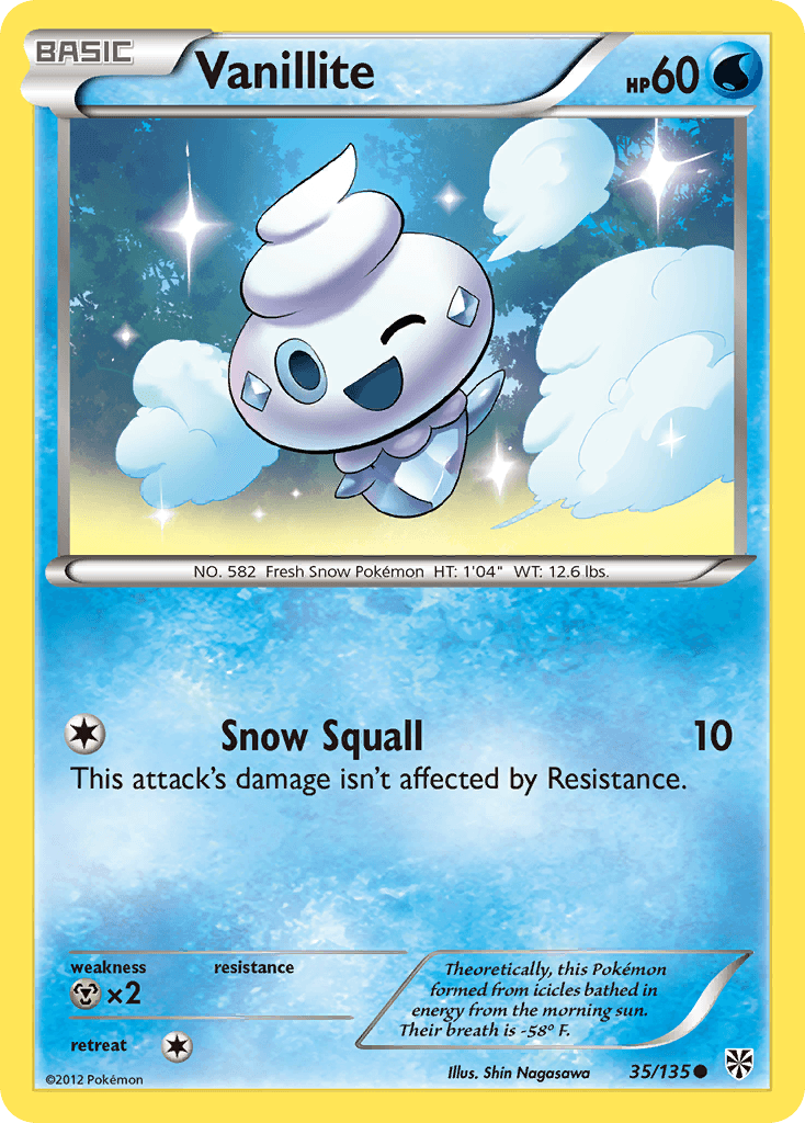 Vanillite — Plasma Storm Pokémon TCG card by Shin Nagasawa