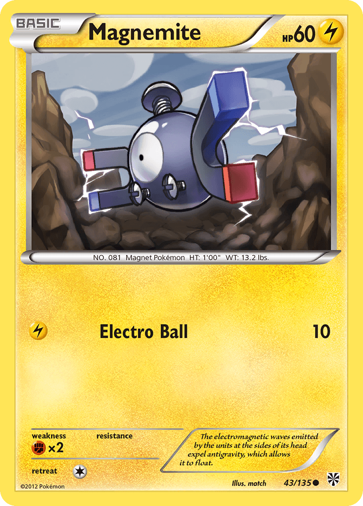 Magnemite (43) — Plasma Storm Pokémon TCG card by match