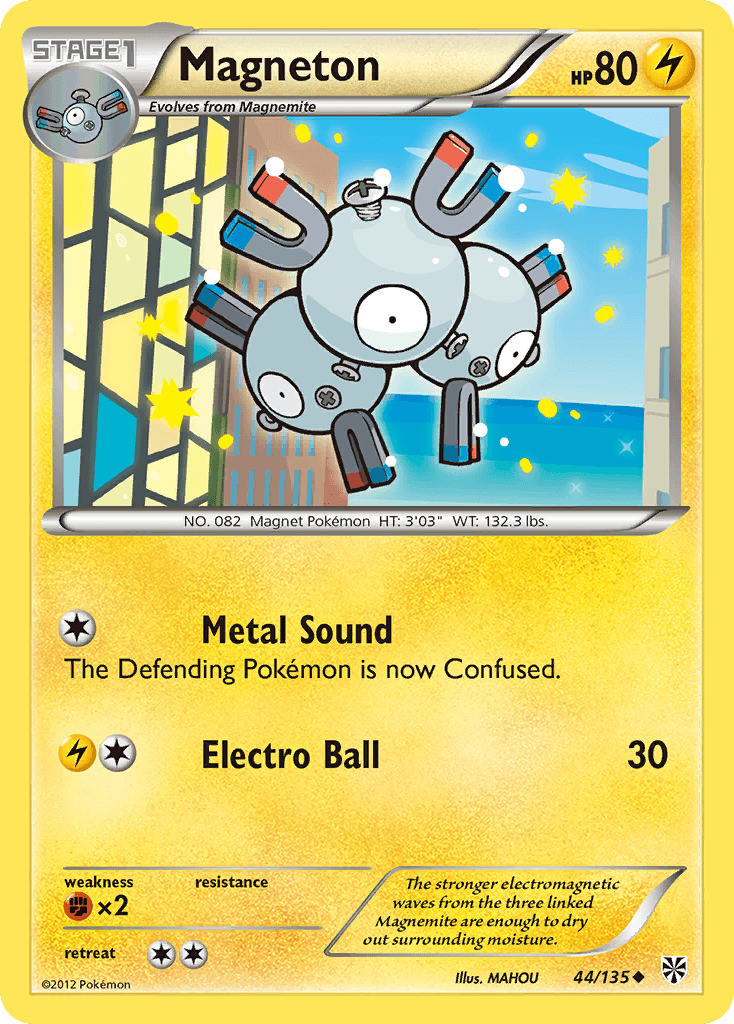 Magneton (44) — Plasma Storm Pokémon TCG card by MAHOU