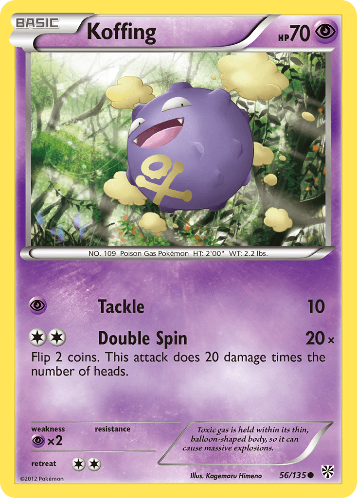 Koffing (56) — Plasma Storm Pokémon TCG card by Kagemori Himeno