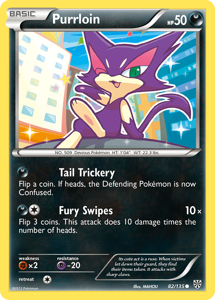 Purrloin (82) — Plasma Storm Pokémon TCG card by MAHOU