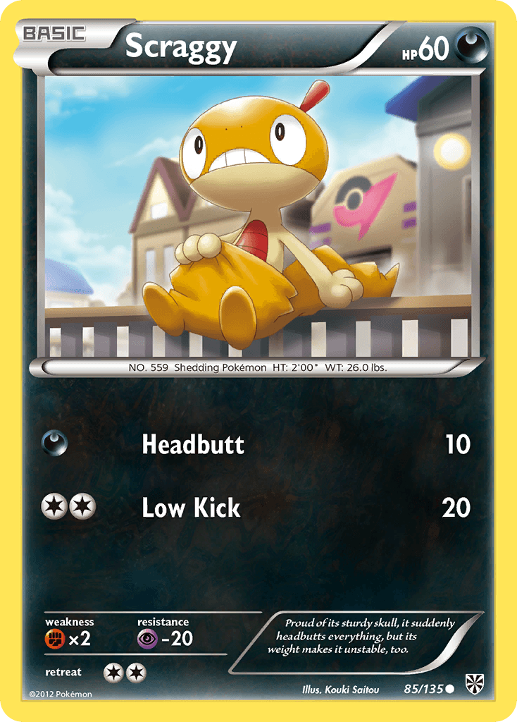 Scraggy — Plasma Storm Pokémon TCG card by Kouki Saitou