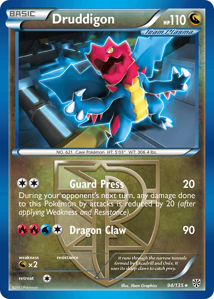 Druddigon (Team Plasma) — Plasma Storm Pokémon TCG card by Sbon Graphics