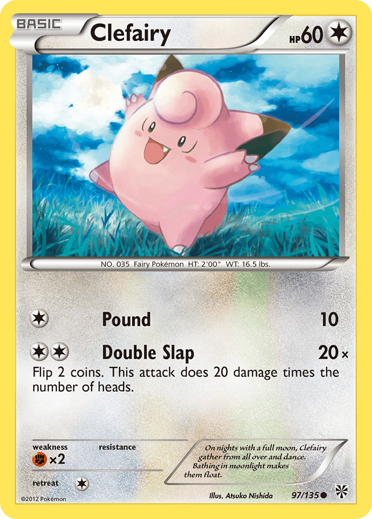 Clefairy — Plasma Storm Pokémon TCG card by Atsuko Nishida
