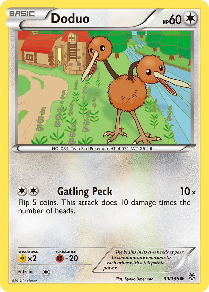 Doduo — Plasma Storm Pokémon TCG card by Kyoko Umemoto