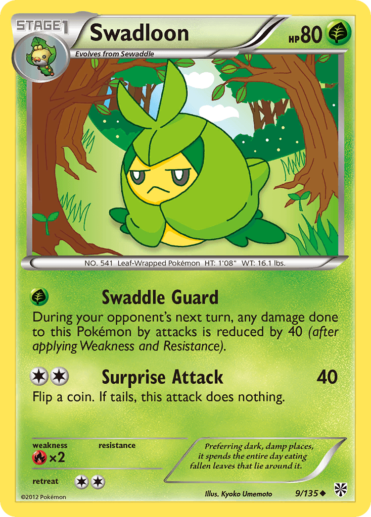 Swadloon — Plasma Storm Pokémon TCG card by Kyoko Umemoto