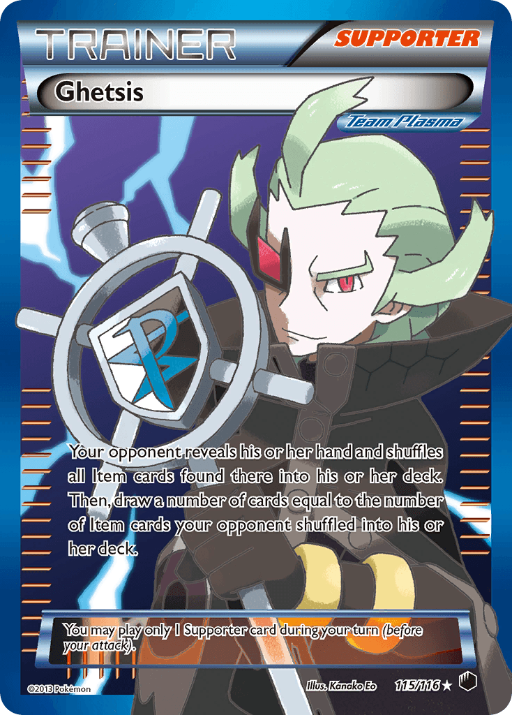 Ghetsis (Team Plasma) (Full Art) — Plasma Freeze Pokémon TCG card by Kanako Eo