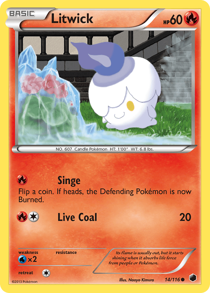 Litwick — Plasma Freeze Pokémon TCG card by Naoyo Kimura