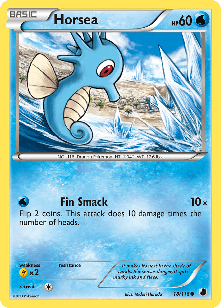 Horsea — Plasma Freeze Pokémon TCG card by Midori Harada