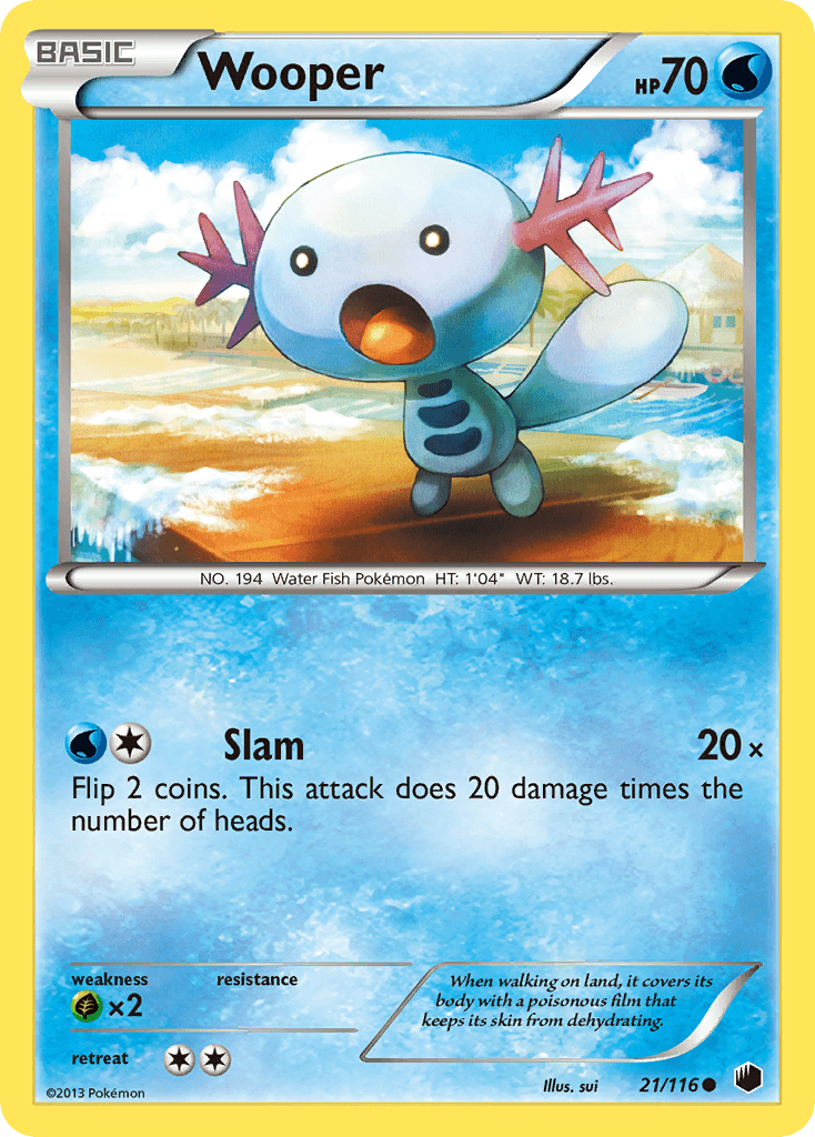 Wooper — Plasma Freeze Pokémon TCG card by sui
