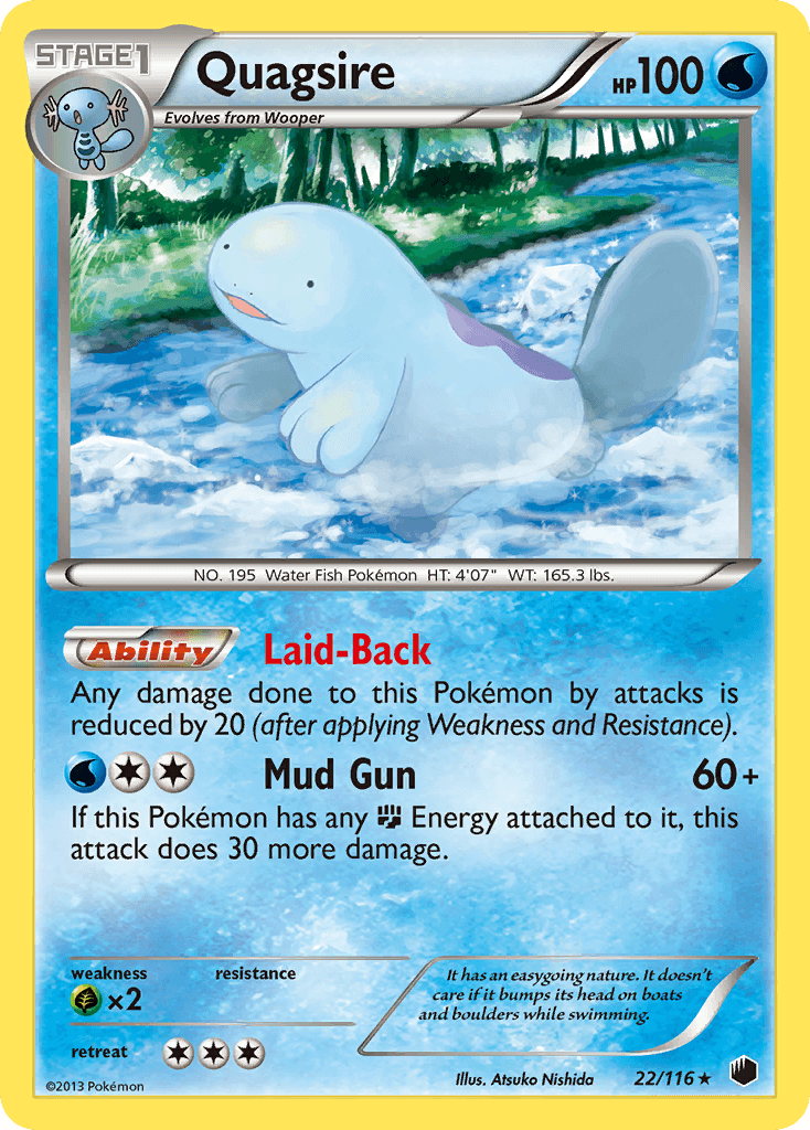 Quagsire — Plasma Freeze Pokémon TCG card by Atsuko Nishida