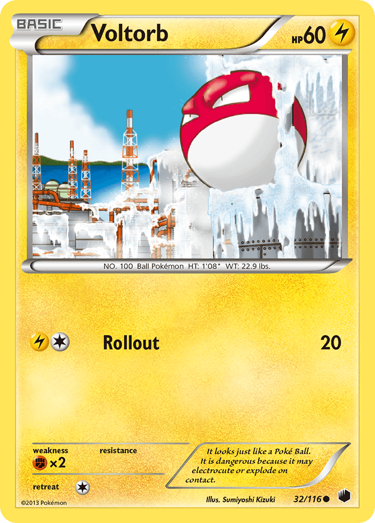 Voltorb — Plasma Freeze Pokémon TCG card by Sumiyoshi Kizuki