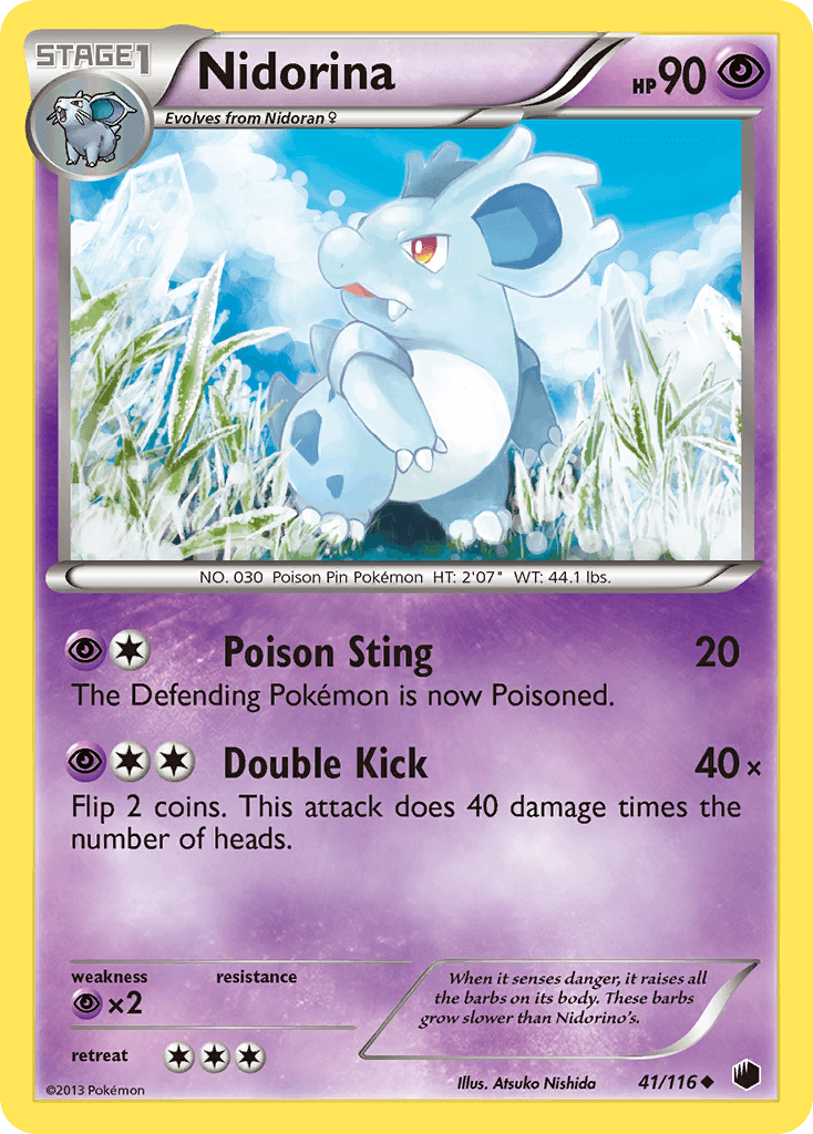 Nidorina — Plasma Freeze Pokémon TCG card by Atsuko Nishida