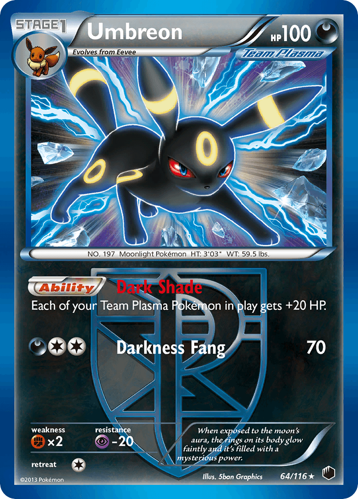 Umbreon (Team Plasma) — Plasma Freeze Pokémon TCG card by Sbon Graphics