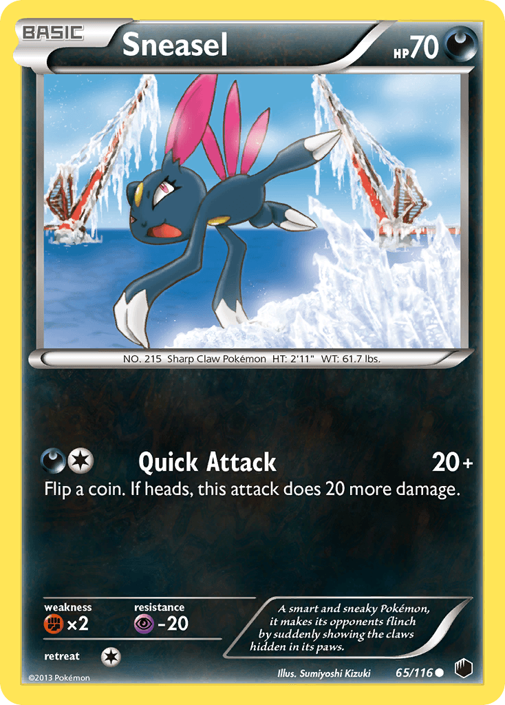 Sneasel — Plasma Freeze Pokémon TCG card by Sumiyoshi Kizuki