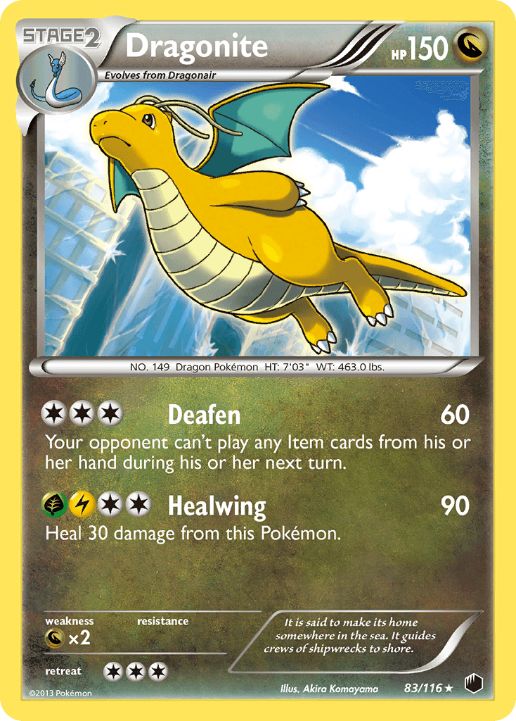 Dragonite — Plasma Freeze Pokémon TCG card by Akira Komayama