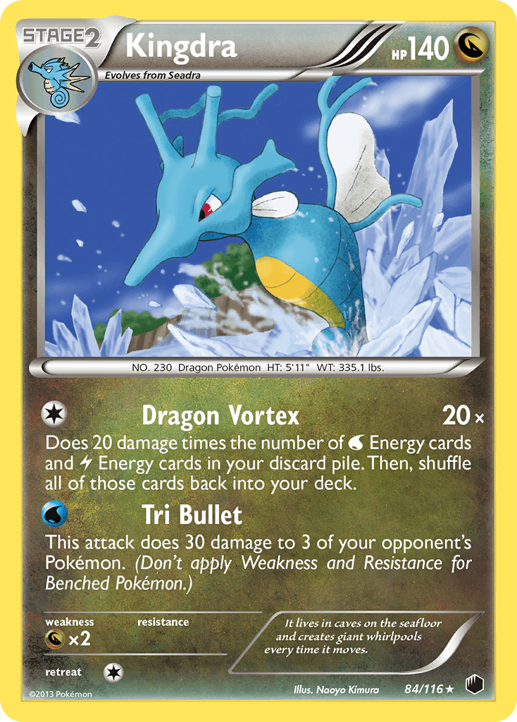 Kingdra — Plasma Freeze Pokémon TCG card by Naoyo Kimura