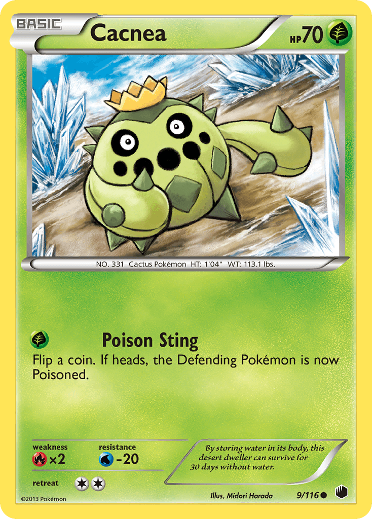 Cacnea — Plasma Freeze Pokémon TCG card by Midori Harada